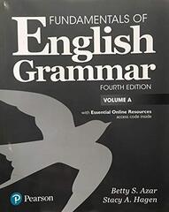 Fundamentals of English Grammar Student Book a With Essential Online Resources